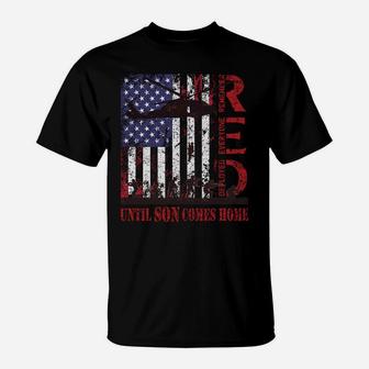 Red Friday For My Son Us Flag Army Military Deployed Veteran T-Shirt | Crazezy