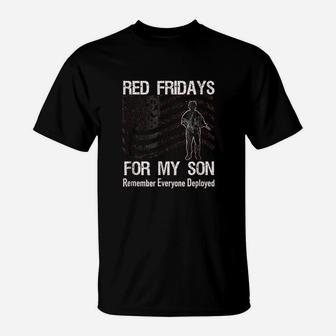 Red Friday Military On Flag Family Deployed T-Shirt | Crazezy UK