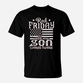Red Friday Support Military Family Son Zip T-Shirt | Crazezy UK