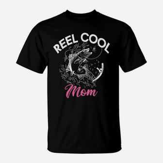 Reel Cool Mom Angling Hunting Fishing T-Shirt | Crazezy