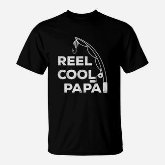 Reel Cool Papa Fishing Dad Fathers Day Gift T-Shirt | Crazezy