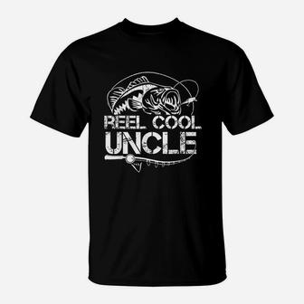 Reel Cool Uncle Fishing Daddy Fathers Day Dad Gifts For Men T-Shirt | Crazezy AU