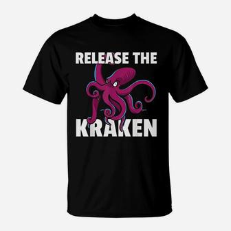 Release The Kraken Squid Lover T-Shirt | Crazezy
