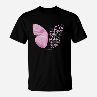 Religious Gifts Mom Christian Verse Butterfly T-Shirt | Crazezy
