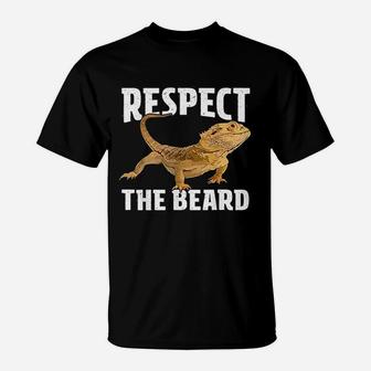 Respect The Beard Bearded Dragon Dad Mom T-Shirt | Crazezy CA