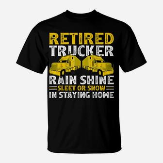Retired Trucker Funny Retirement Truck Driver T-Shirt | Crazezy