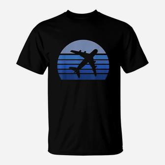 Retro Airplane Pilot Flight T-Shirt | Crazezy UK