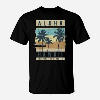Retro Aloha Hawaii Vintage Hawaiian Oahu Island Surfer Gift T-Shirt | Crazezy AU