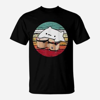 Retro Bongo Cat Dank Meme T-Shirt | Crazezy