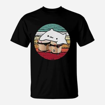 Retro Bongo Cat Dank Meme Vintage Graphic T-Shirt | Crazezy DE