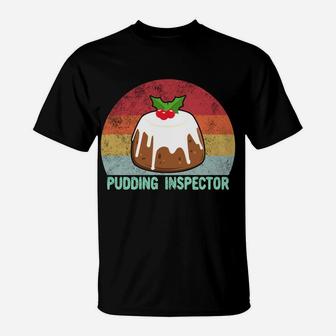 Retro Christmas Figgy Pudding Inspector Sweatshirt T-Shirt | Crazezy