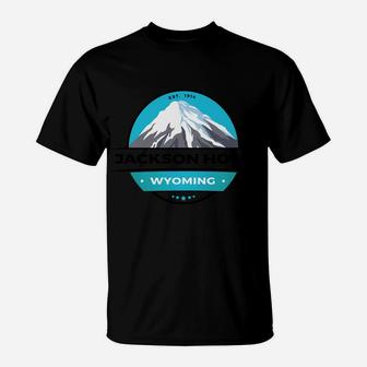 Retro Cool Jackson Hole Wyoming Rocky Mountain Peak Novelty Sweatshirt T-Shirt | Crazezy UK