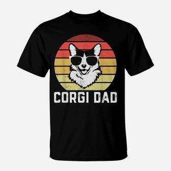 Retro Corgi Dad Shirt Funny Pembroke Welsh Corgi Dog Dad T-Shirt | Crazezy