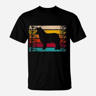 Retro Distressed Aussie Australian Shepherd Dog Lover Gift T-Shirt | Crazezy CA