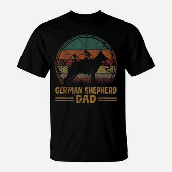 Retro Dog Dad Fathers Day Best German Shepherd Dad Ever T-Shirt | Crazezy