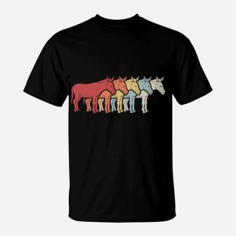 Retro Farm Animal Donkey Lover Farmer Donkey T-Shirt | Crazezy