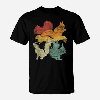 Retro Forest Animal Lover Gift Idea Squirrel T-Shirt | Crazezy