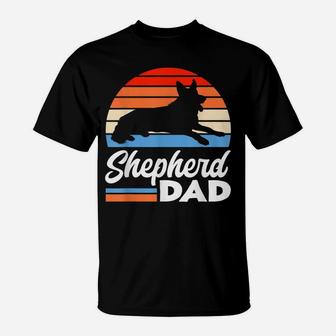 Retro German Shepherd Dad Dog Owner Funny German Shepherd T-Shirt | Crazezy