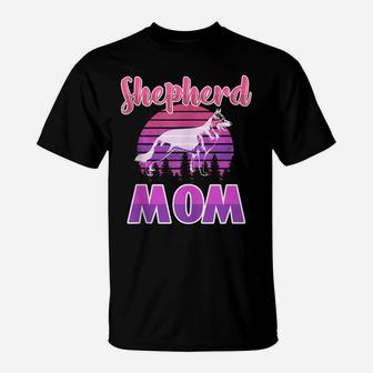Retro German Shepherd Shirt Sunset Shepherd Dog Dad Dog Mom T-Shirt | Crazezy AU