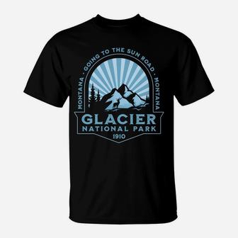 Retro Glacier National Park Montana Going To The Sun Road Sweatshirt T-Shirt | Crazezy