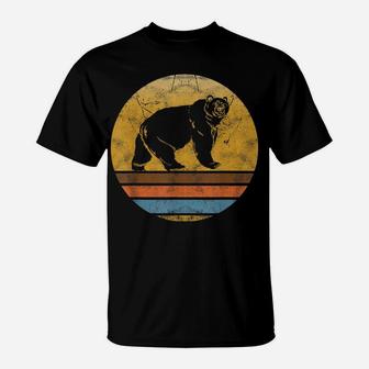 Retro Grizzly Bear Animal Vintage Style Love Animals Gift T-Shirt | Crazezy