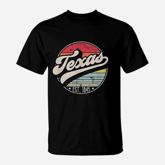 Retro Texas Home State Tx Cool 70s Style Sunset T-Shirt - Thegiftio UK