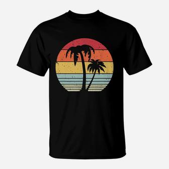Retro Tropical Cool Palm Tree Summer Vacation T-Shirt
