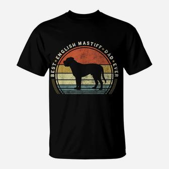 Retro Vintage Best English Mastiff Dad Ever Father Day T-Shirt | Crazezy