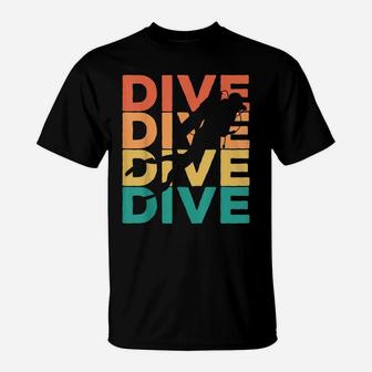 Retro Vintage Diving Gift For Scuba Divers T-Shirt | Crazezy