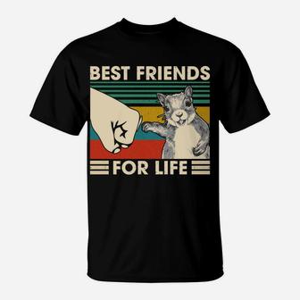 Retro Vintage Squirrel Best Friend For Life Fist Bump T-Shirt | Crazezy