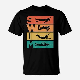 Retro Vintage Swimming Gift For Swimmers T-Shirt | Crazezy DE