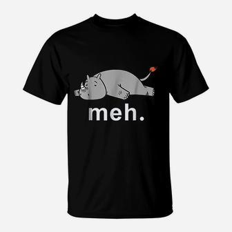 Rhino Meh Funny Internet Meme T-Shirt | Crazezy CA