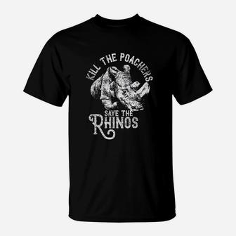 Rhino Save The Rhinos Animal T-Shirt | Crazezy