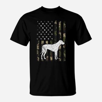 Rhodesian Ridgeback Dog Dad Mom Camouflage Usa Flag T-Shirt | Crazezy