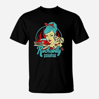Rockabilly Pin Up Girl T-Shirt | Crazezy AU