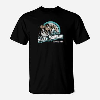 Rocky Mountain National Park Big Horn Sheep Retro T-Shirt - Thegiftio UK