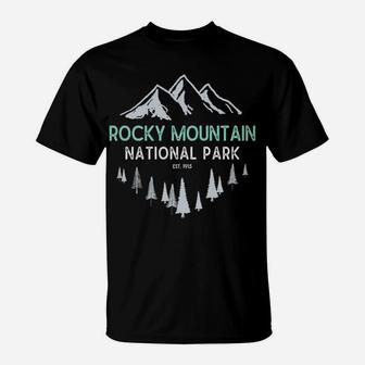 Rocky Mountain Vintage National Park Colorado Souvenir T-Shirt | Crazezy AU