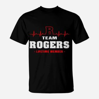Rogers Surname Proud Family Team Rogers Lifetime Member T-Shirt | Crazezy UK
