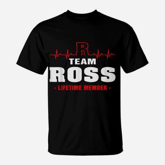 Ross Surname Proud Family Team Ross Lifetime Member T-Shirt | Crazezy