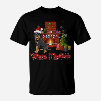 Rottweiler Dog Merry Christmas Gift For Xmas Season With Dog Sweatshirt T-Shirt | Crazezy CA