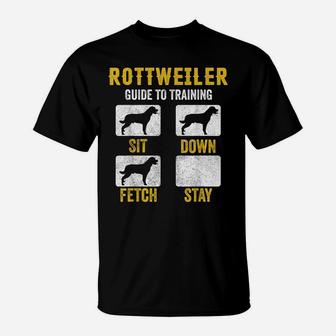 Rottweiler Guide To Training Shirts, Dog Mom Dad Lover Owner T-Shirt | Crazezy CA