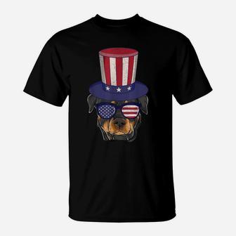 Rottweiler Patriotic Dog Mom & Dad Shirts, 4Th Of July Usa T-Shirt | Crazezy