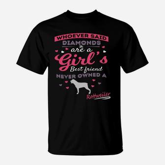 Rottweilers Are A Girl's Best Friend Hoodie T-Shirt | Crazezy