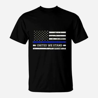 Roungo Thin Blue Line Blue Lives Matter T-Shirt | Crazezy AU