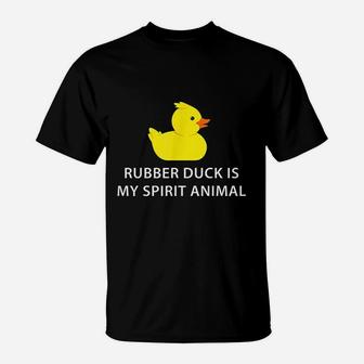 Rubber Duck Spirit Animal Funny Duck T-Shirt - Thegiftio UK