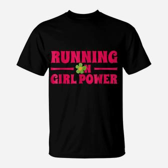 Running On Girl Power Tshirt Young Feminist Flower Power T-Shirt | Crazezy