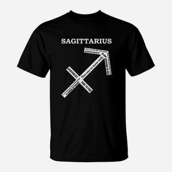Sagittarius Traits Astrology Zodiac Sign Horoscope T-Shirt | Crazezy DE