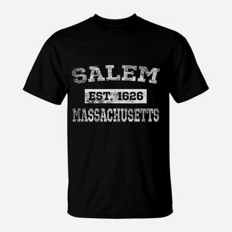 Salem Massachusetts Est 1626 Distressed T-Shirt - Thegiftio UK