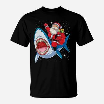 Santa And Shark T-Shirt - Monsterry DE