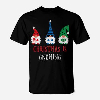 Santa Claus Garden Gnome Christmas T-Shirt | Crazezy